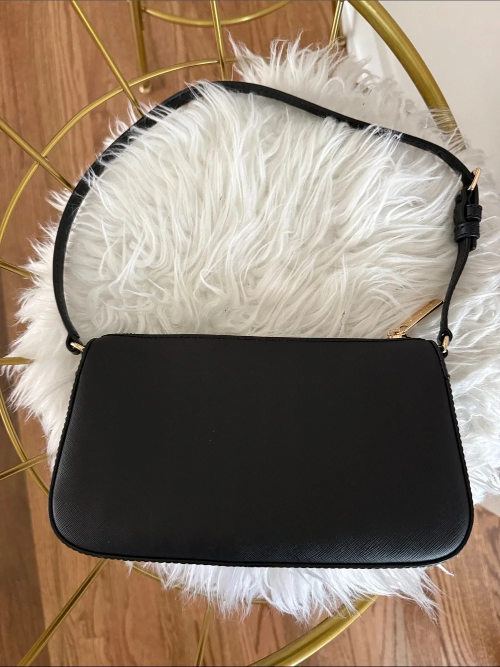 Michael Kors Black Shoulder Bag with Gold Studs